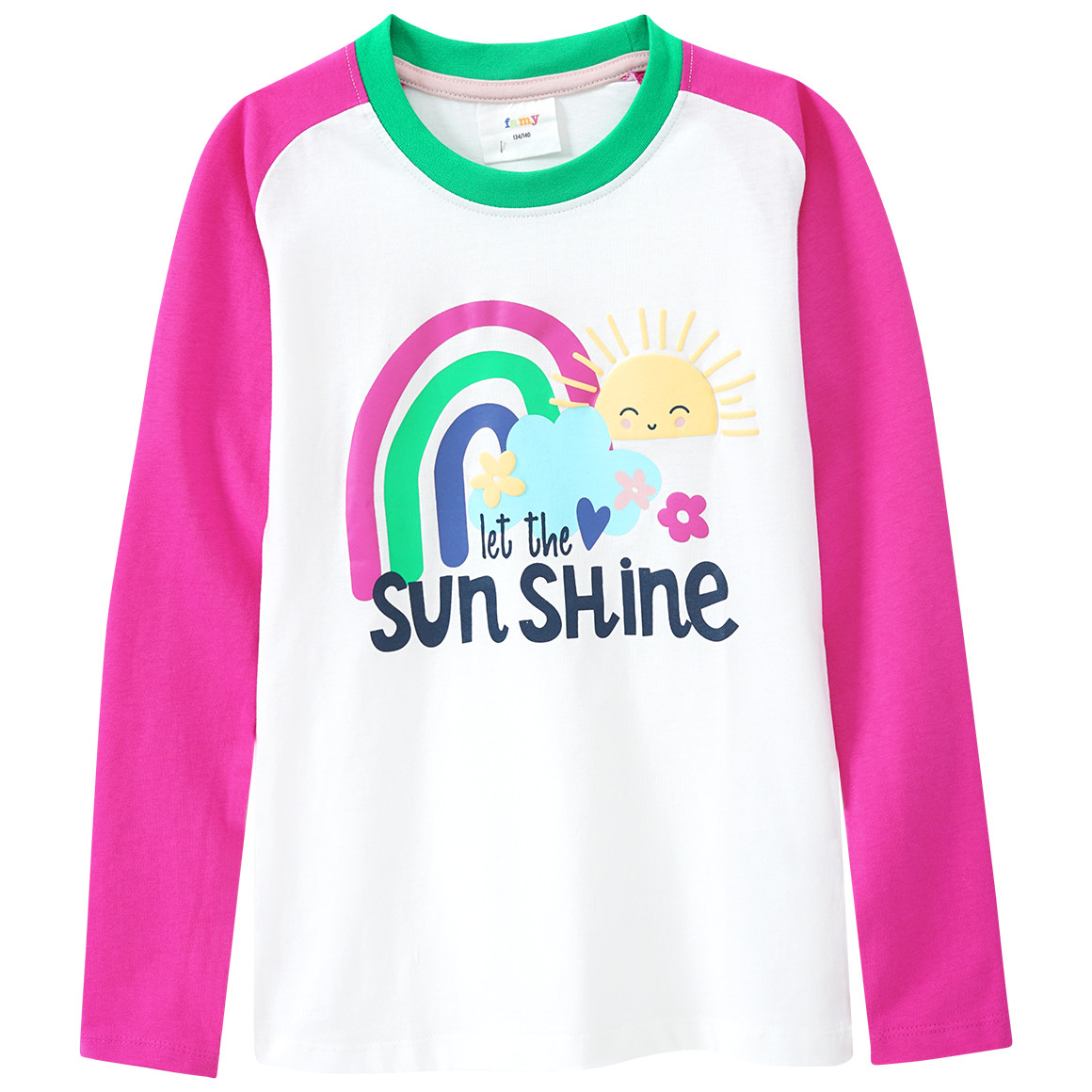 Mädchen Langarmshirt mit Message-Print