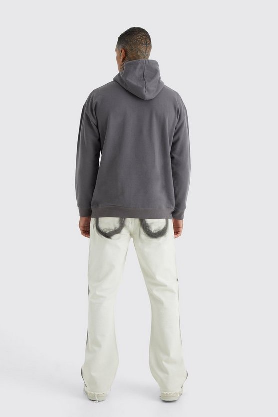 Oversize Hoodie mit lizenziertem Prince-Print und Acid-Waschung