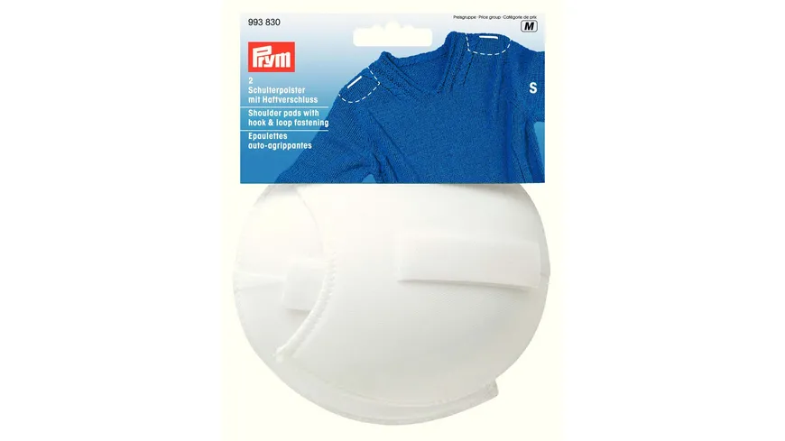 Prym Raglan-Schulterpolster mit Haftverschluss Gr. S weiß