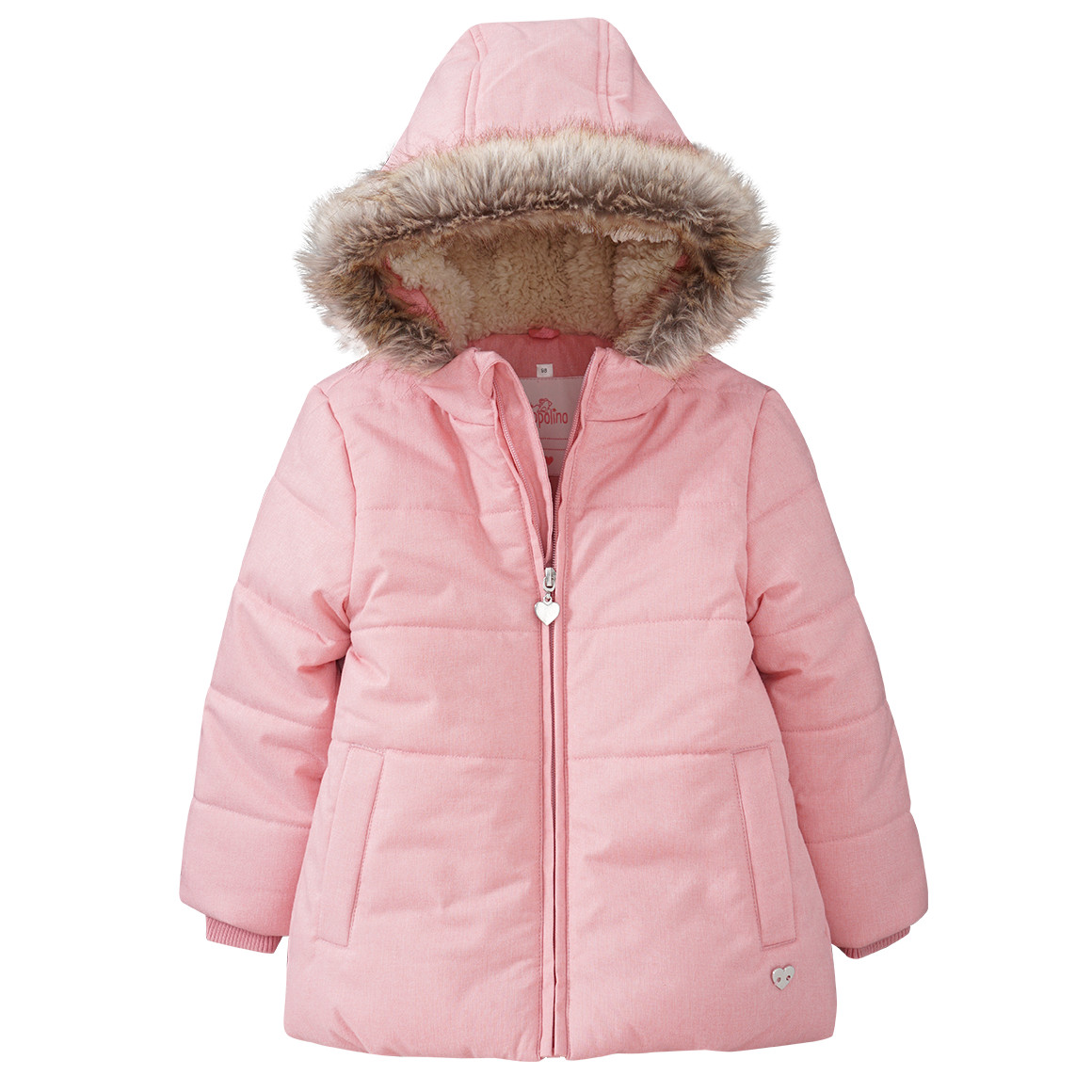 Mädchen Winterjacke mit Fellimitat