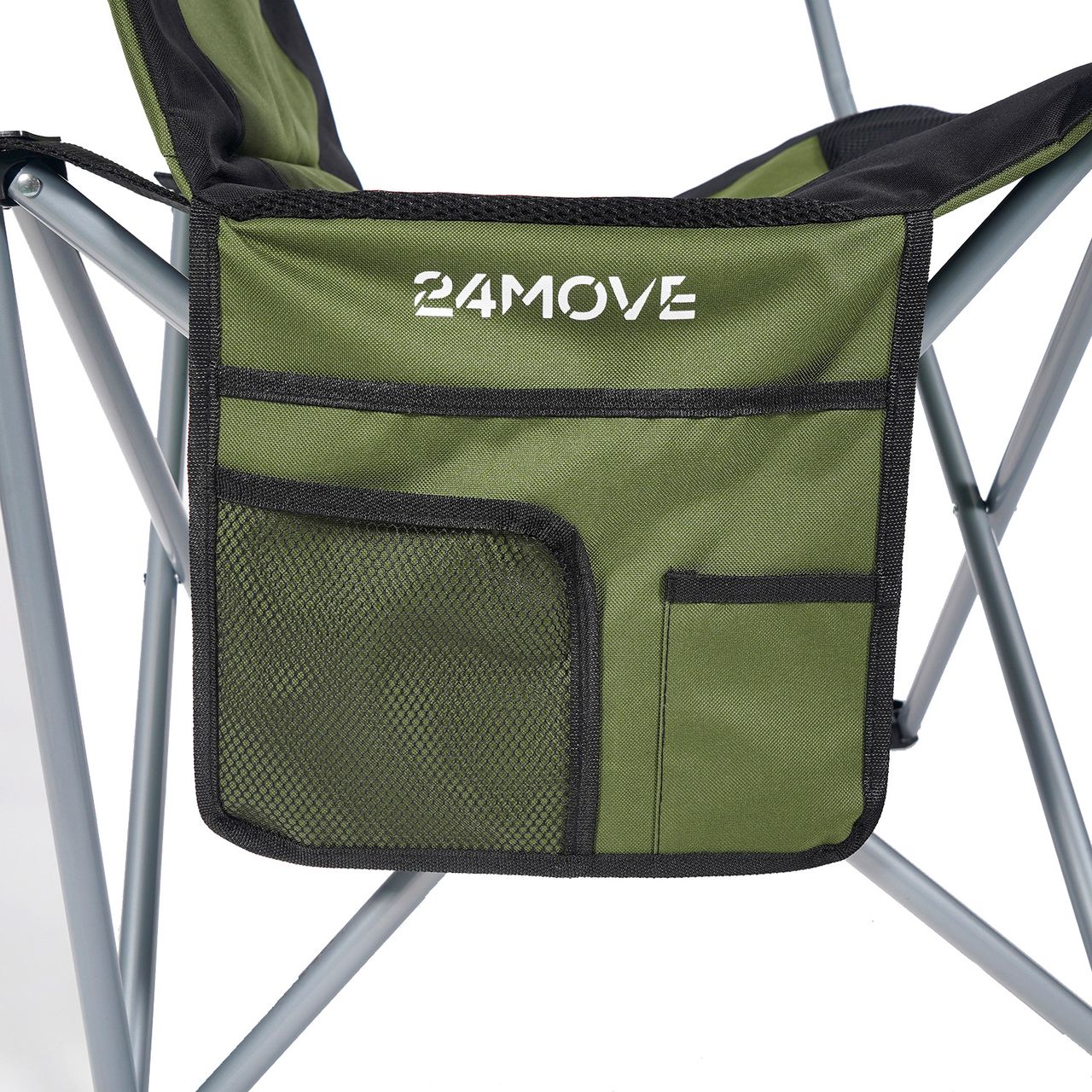 TroniTechnik 24MOVE® Campingstuhl Salvador faltbar Klappstuhl gepolstert mit Tragetasche,150kg belastbar,grün