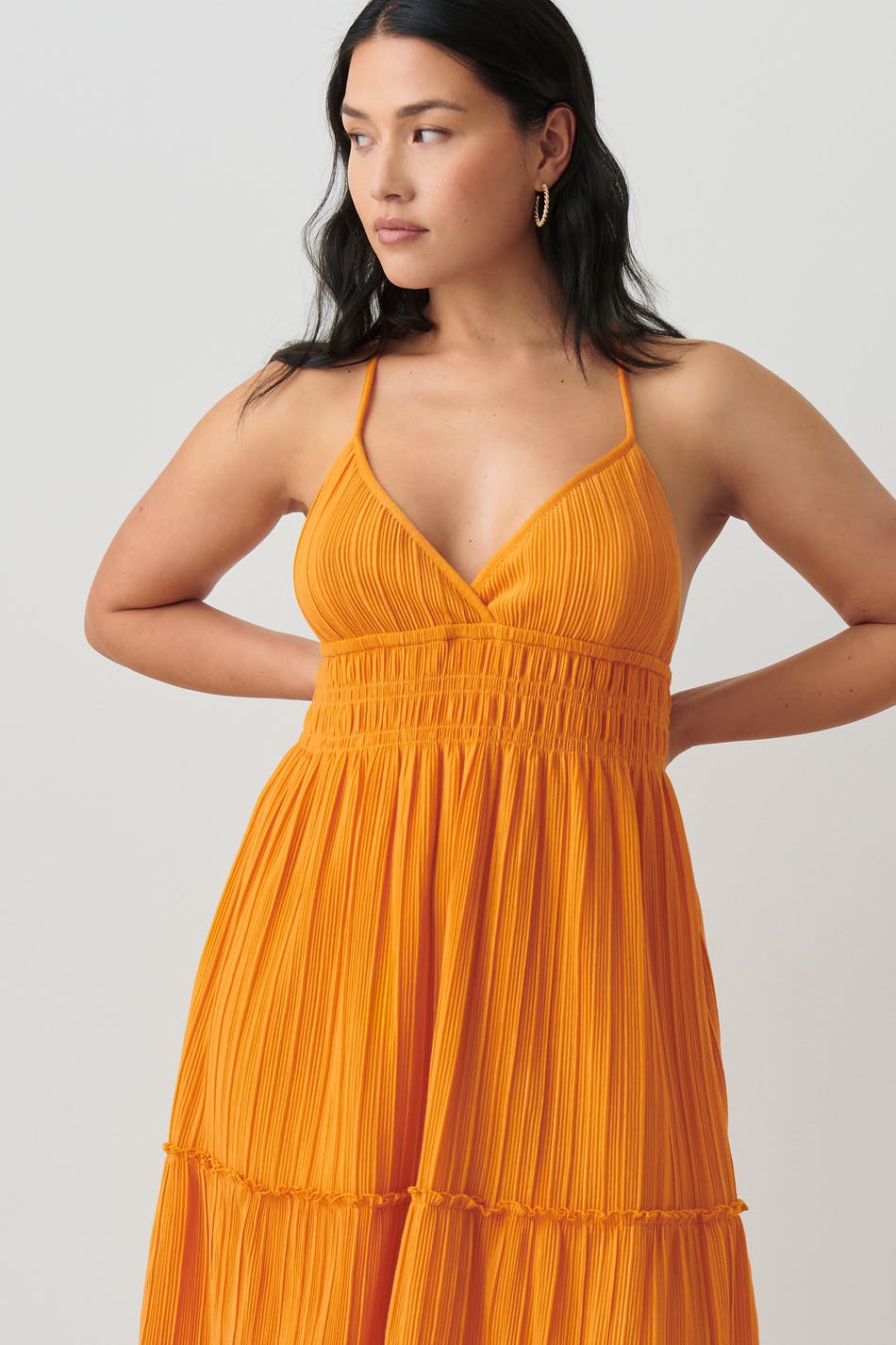Plissé mini dress