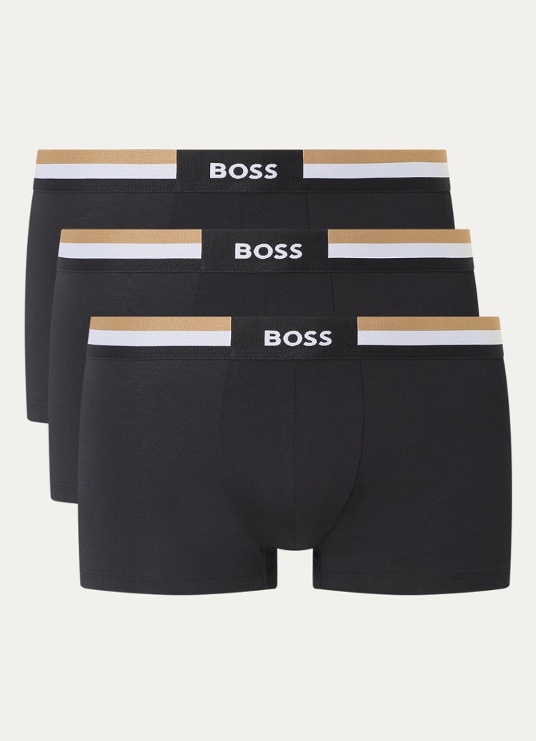 Lot de 3 boxers HUGO BOSS avec ceinture logotée