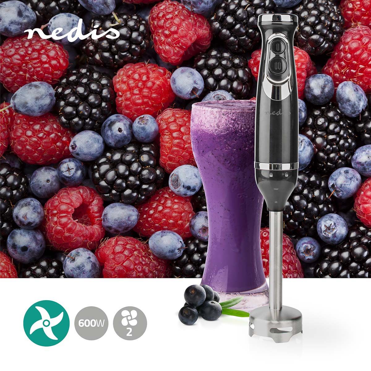 Nedis KAHB200CBK Stabmixer