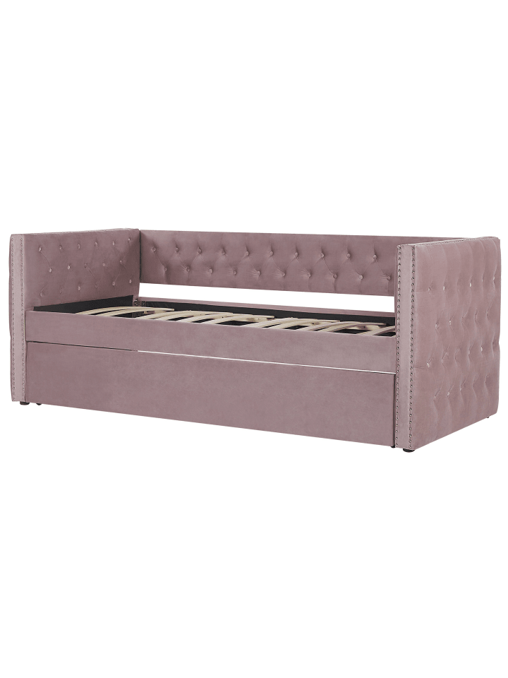 Beliani Tagesbett GASSIN in Rosa - (W) 100 x (H) 88 x (L) 231 cm günstig kaufen onesize