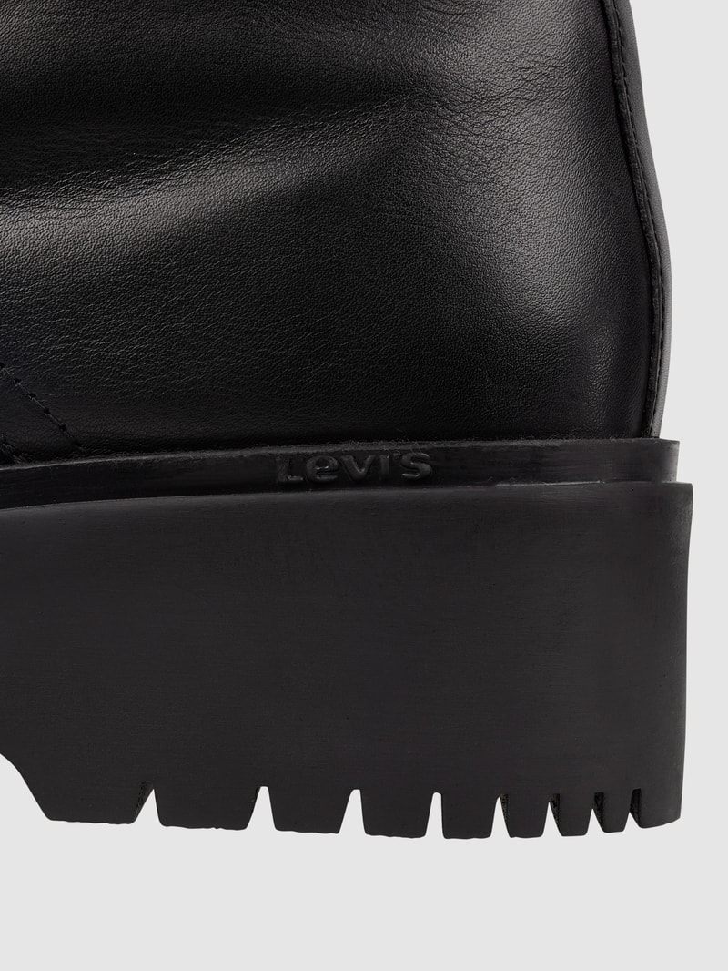 Lederboots mit Schnürverschluss Modell 'Bria' in schwarz