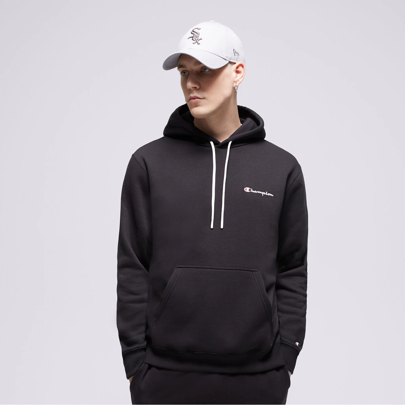 CHAMPION HOODIE HOODED SWEATSHIRT Schwarz