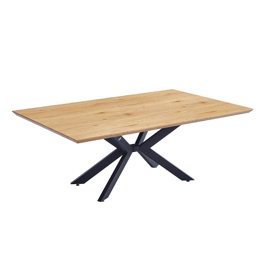 Home Deluxe HOME DELUXE Esstisch Eckig AVENCIA inkl. Sternfuß - 200 x 120 cm Light Oak