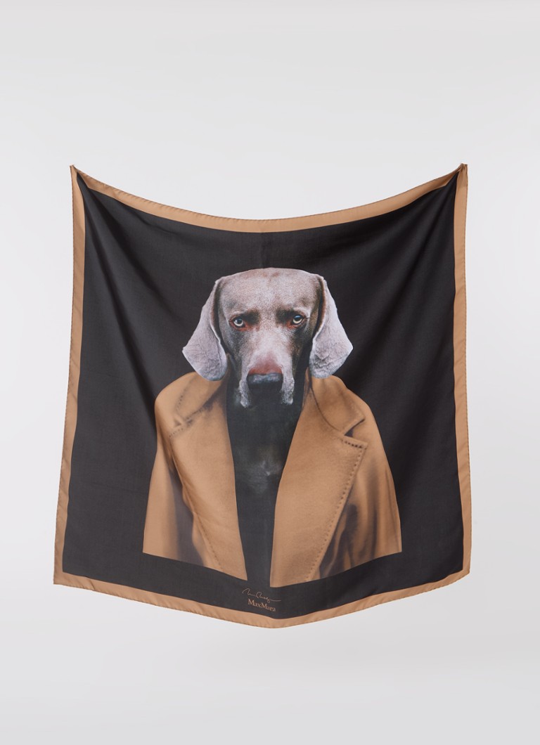 Eșarfă de mătase MaxMara 90 x 90 cm