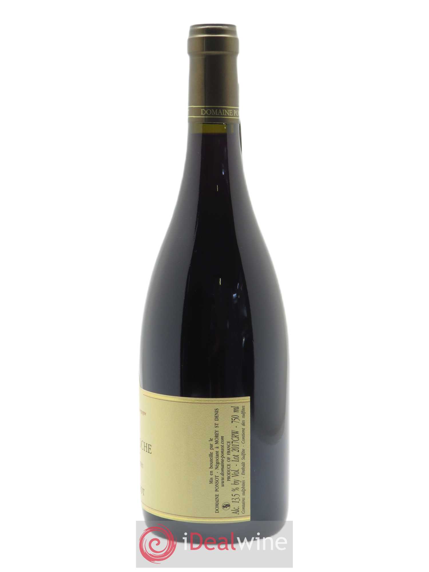 Clos de la Roche Grand Cru Vieilles Vignes Ponsot (Domaine)  2017 - Lot de 1 Bouteille