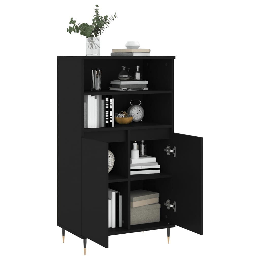 vidaXL Sideboard Highboard Schwarz 60x36x110 cm Holzwerkstoff (1 St)