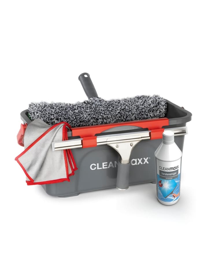 CLEANmaxx CLEANmaxx Fensterreiniger - 7-tlg. - grau/rot günstig kaufen onesize