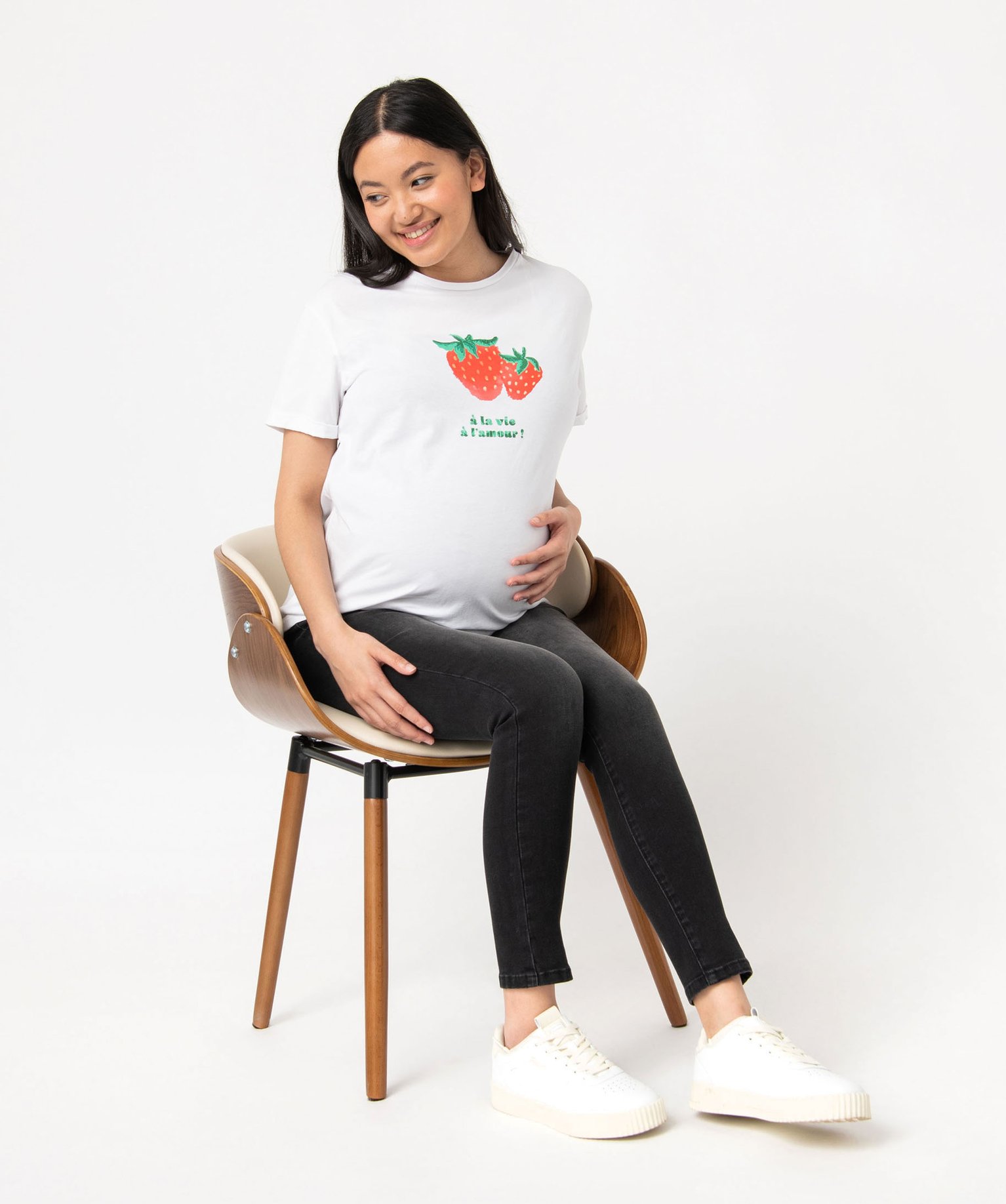 Tee-shirt compatible allaitement avec motif imprime | GEMO
