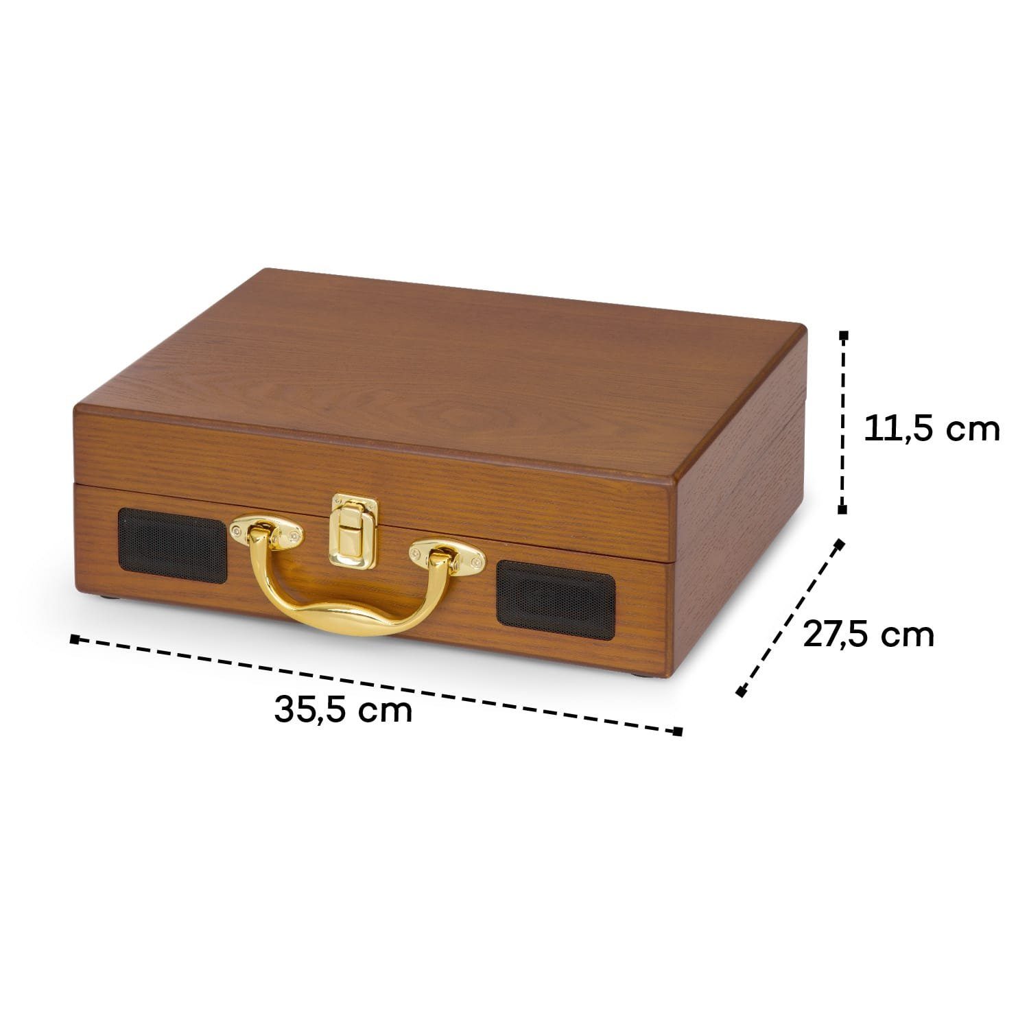 Auna Peggy Sue Plattenspieler (Riemenantrieb, Schallplattenspieler Retro mit Lautsprecher Vinyl Plattenspieler)