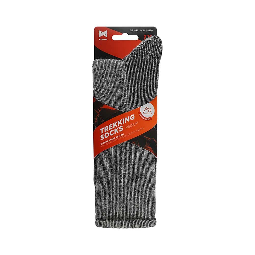 Xtreme 4 Paar Medium Grey Mouliner Trekkingsocken