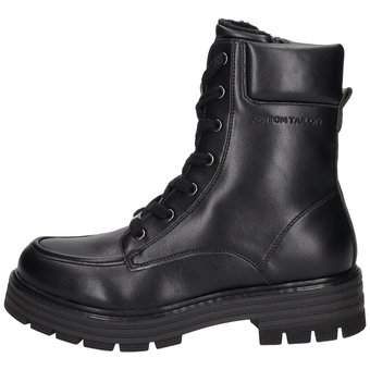 Tom Tailor Schnür Boots in schwarz