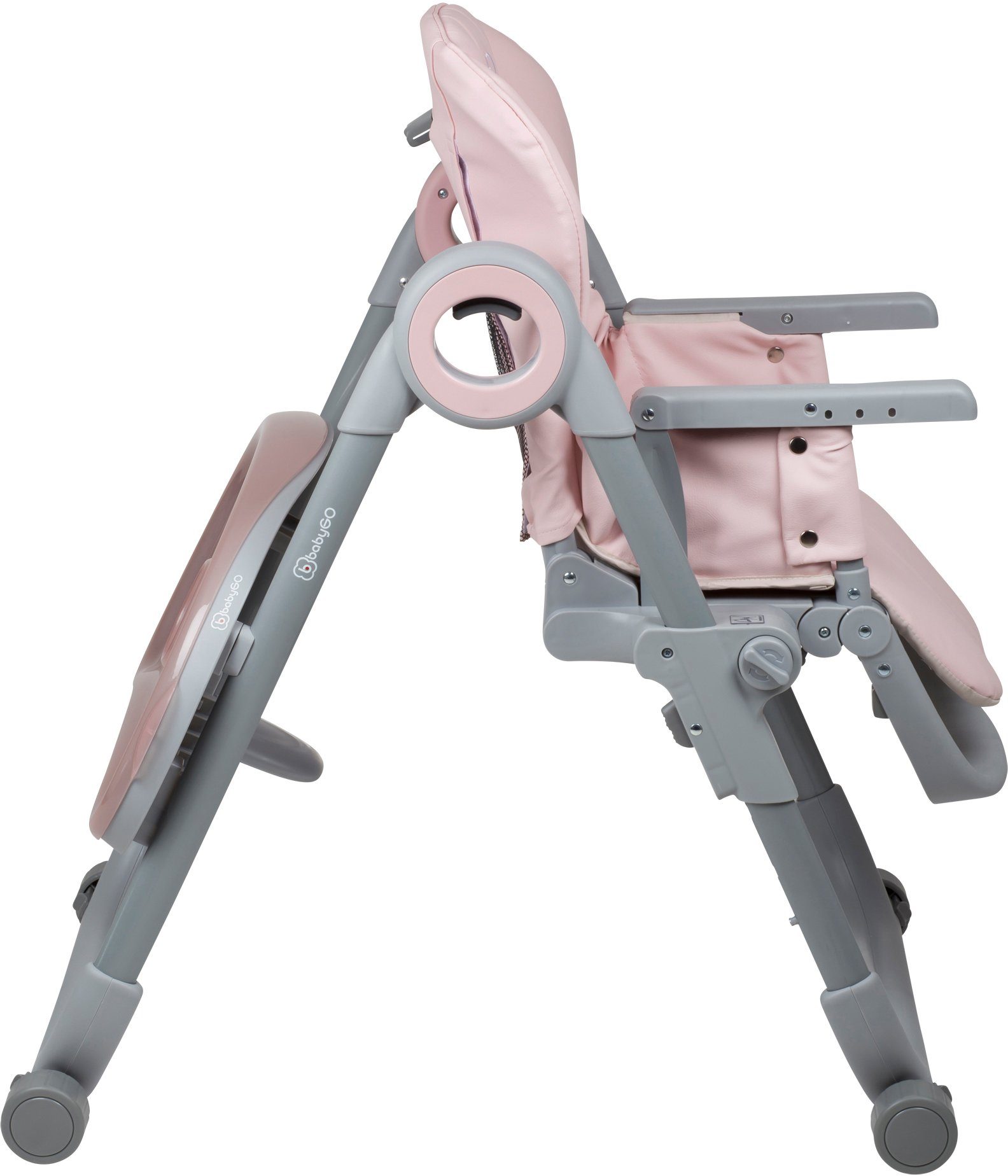 BabyGo Hochstuhl Divan, pink, platzsparend zusammenklappbar