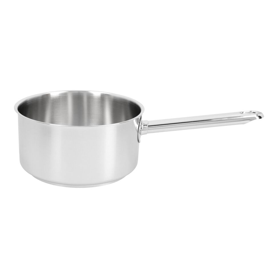 Stieltopf ohne Deckel 16 cm, 18/10 Edelstahl, Silber
