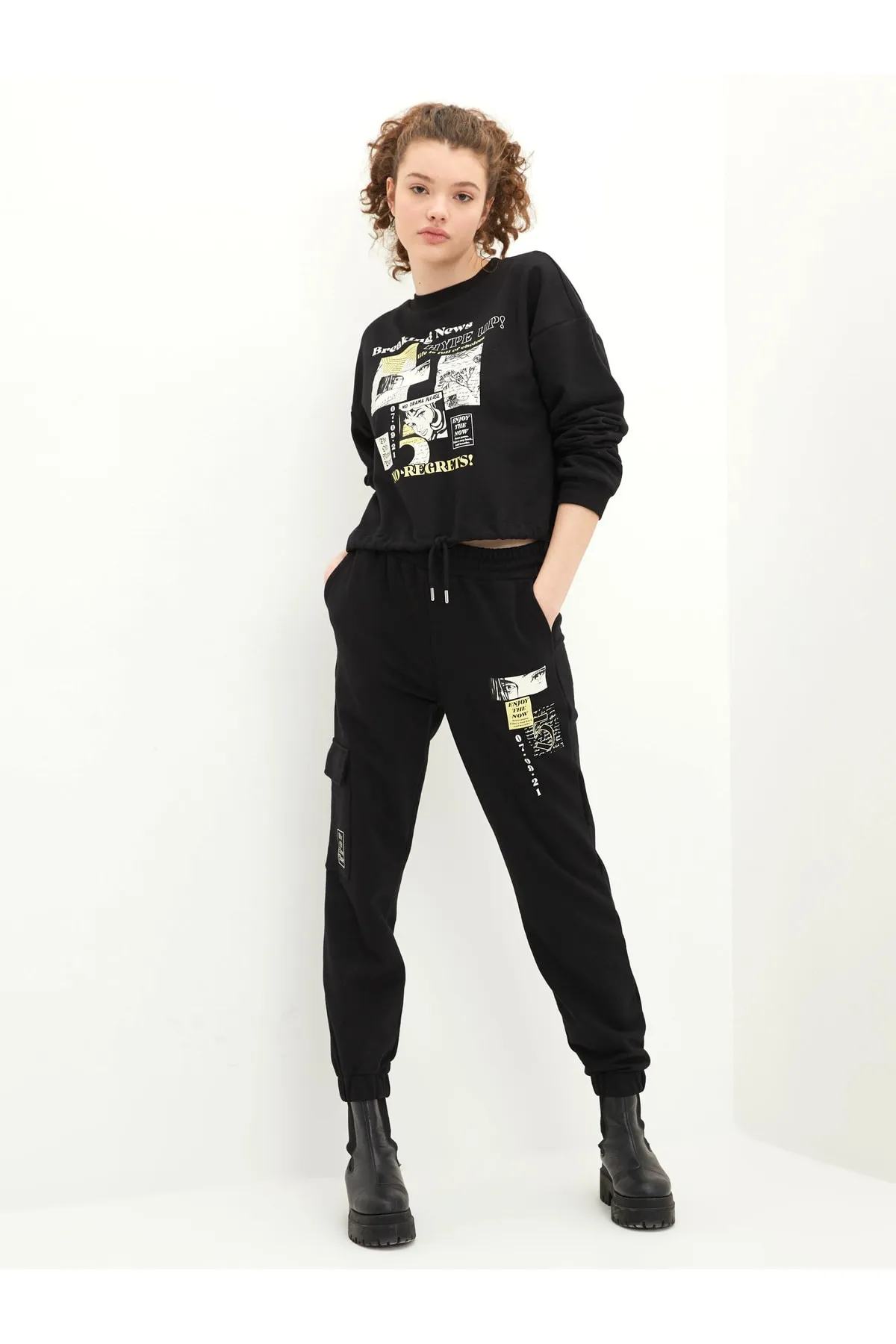 LC Waikiki  Jogginghose für Damen mit elastischem Bund und aufgedrucktem Taschendetail
