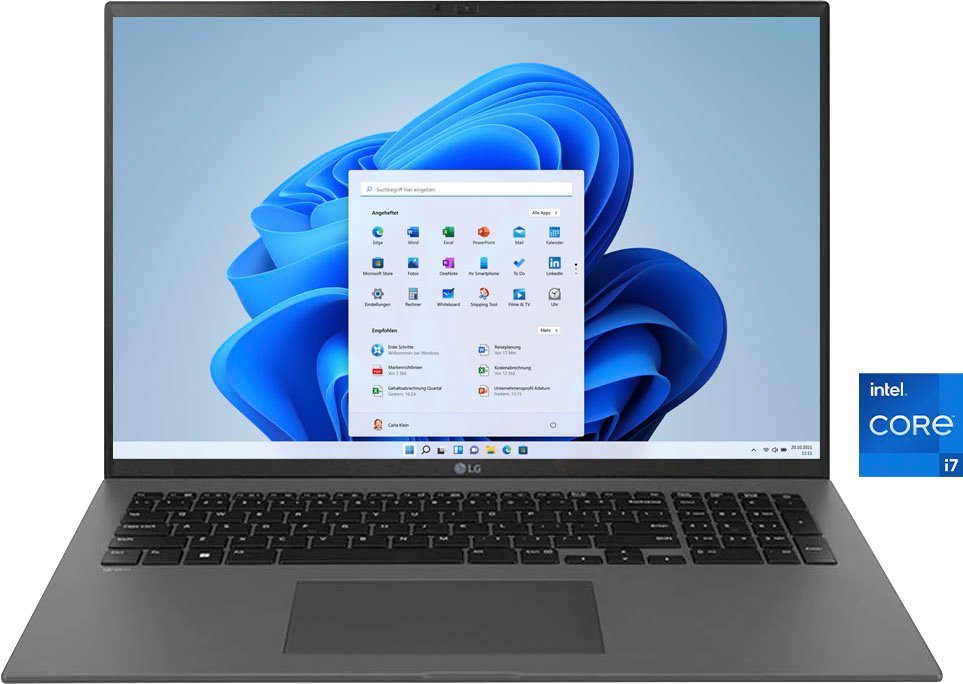 LG gram 17 Notebook (43,18 cm/17 Zoll, Intel Core i7 1260P, Iris© Xe Graphics, 512 GB SSD)
