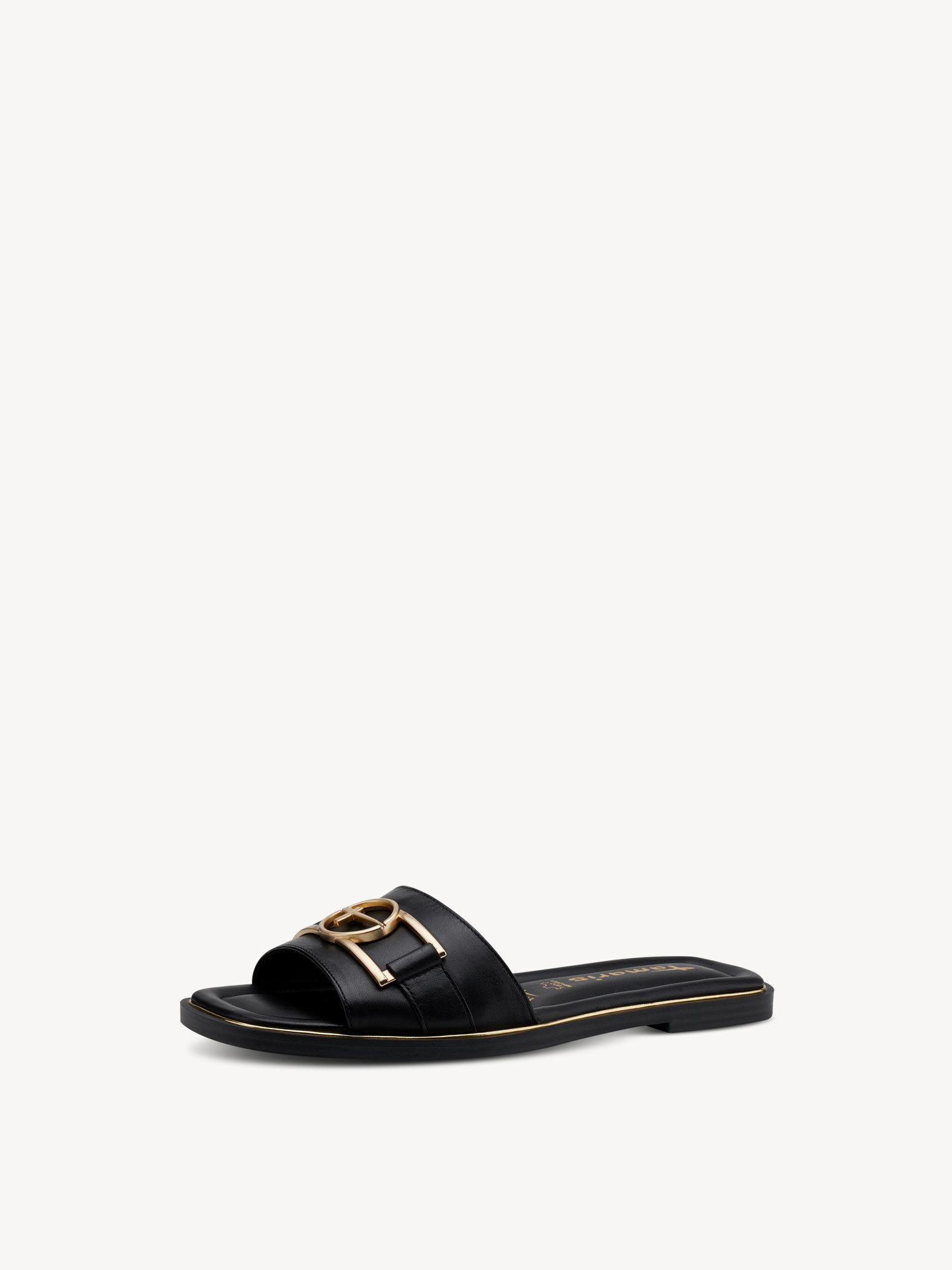 Mule en cuir - noir