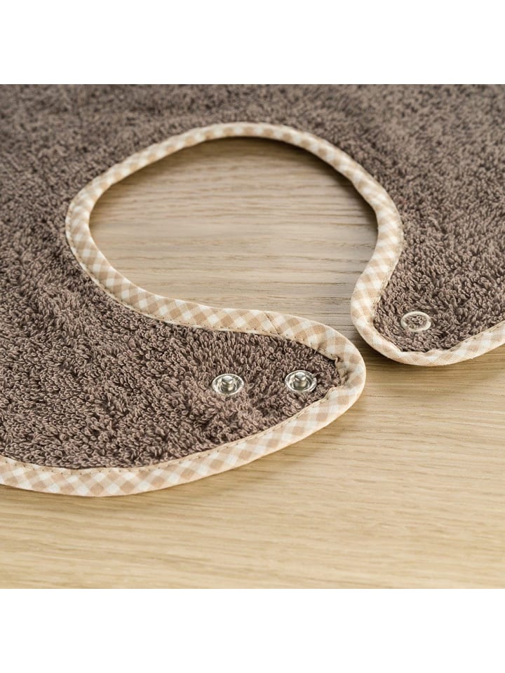 Wörner 2er Set Riesen-Lätzchen mit Druckknöpfen - Natur Hellbraun in braun günstig kaufen onesize