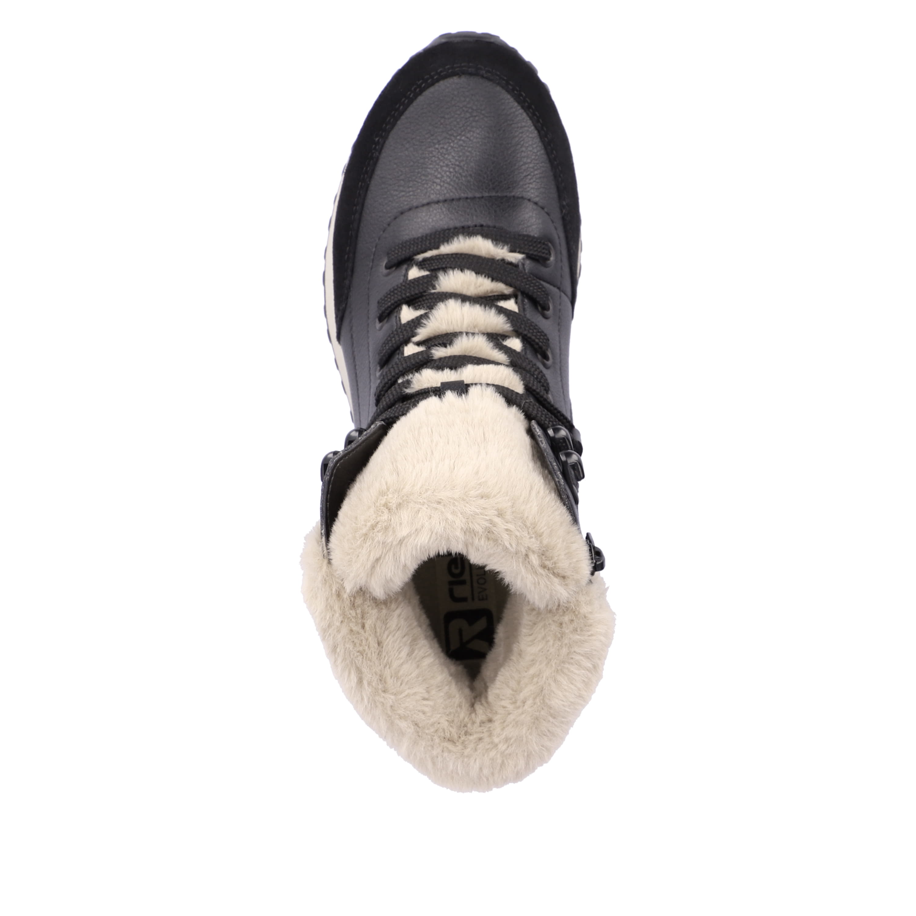 Rieker Damen Schnürstiefel midnight-black stone-grey
