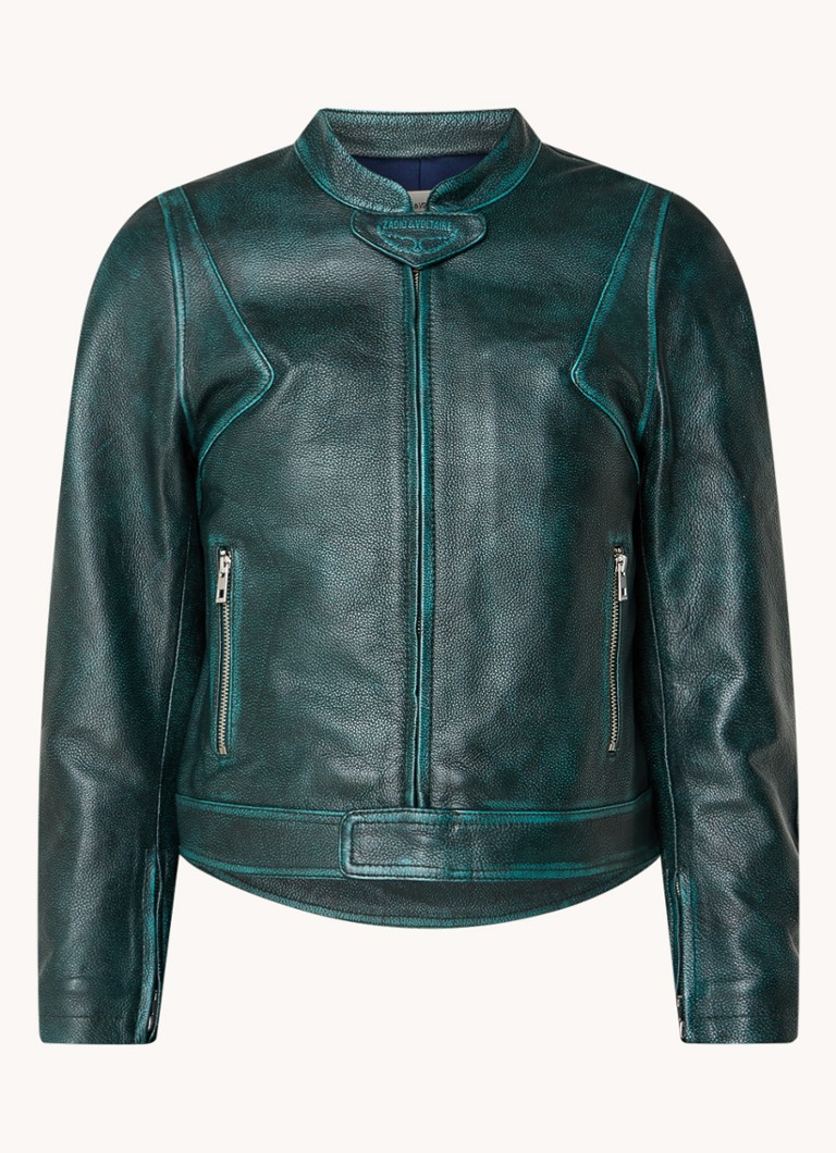 Zadig&Voltaire Loupa lambskin biker jacket with zip pockets
