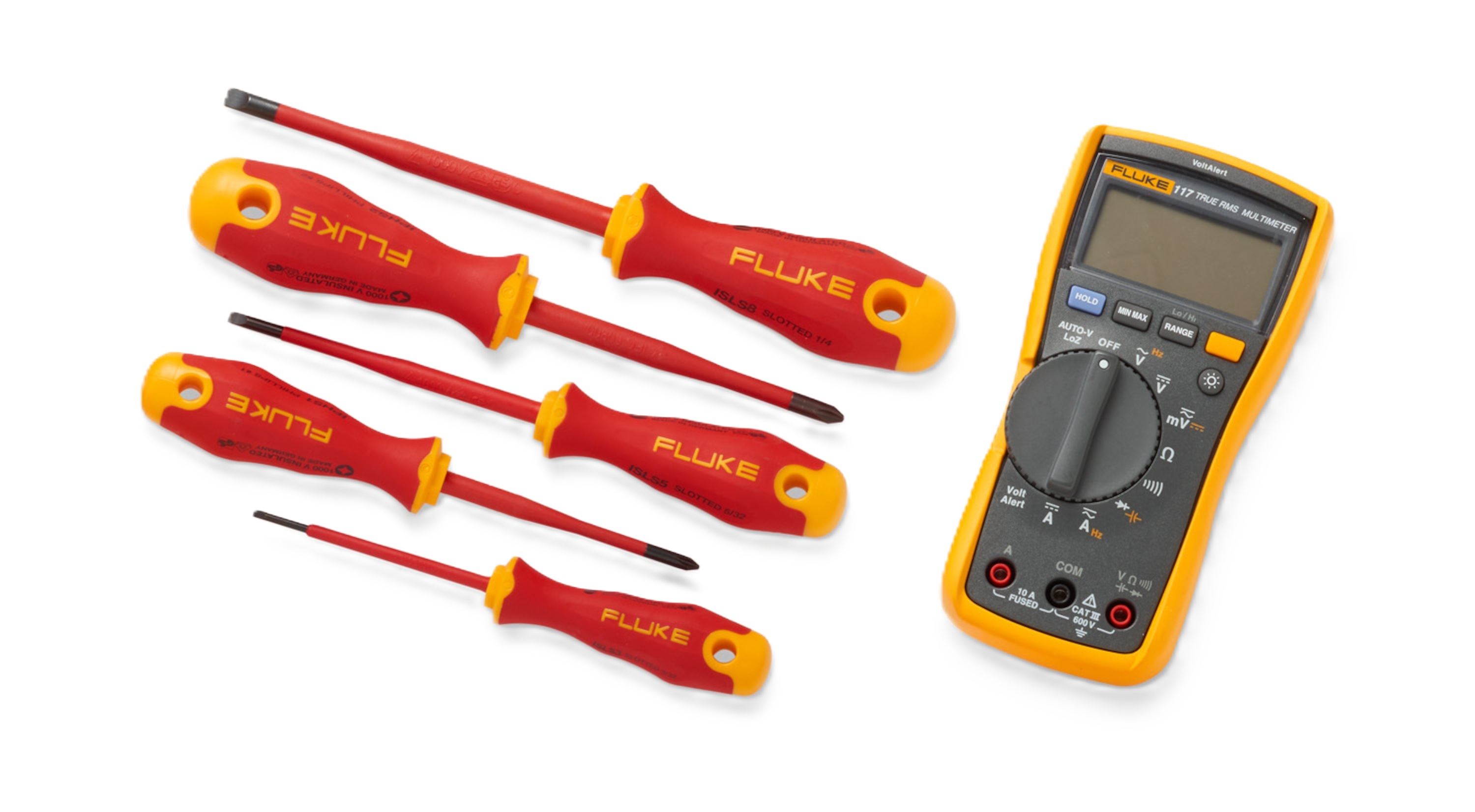 Fluke 40003895 IB117M multimeter pre elektrikárov a 5 izolovaných skrutkovačov