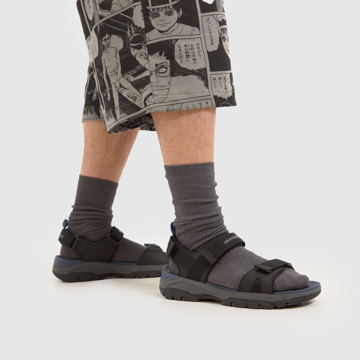 SKECHERS tresmen - ryer sandaler i svart