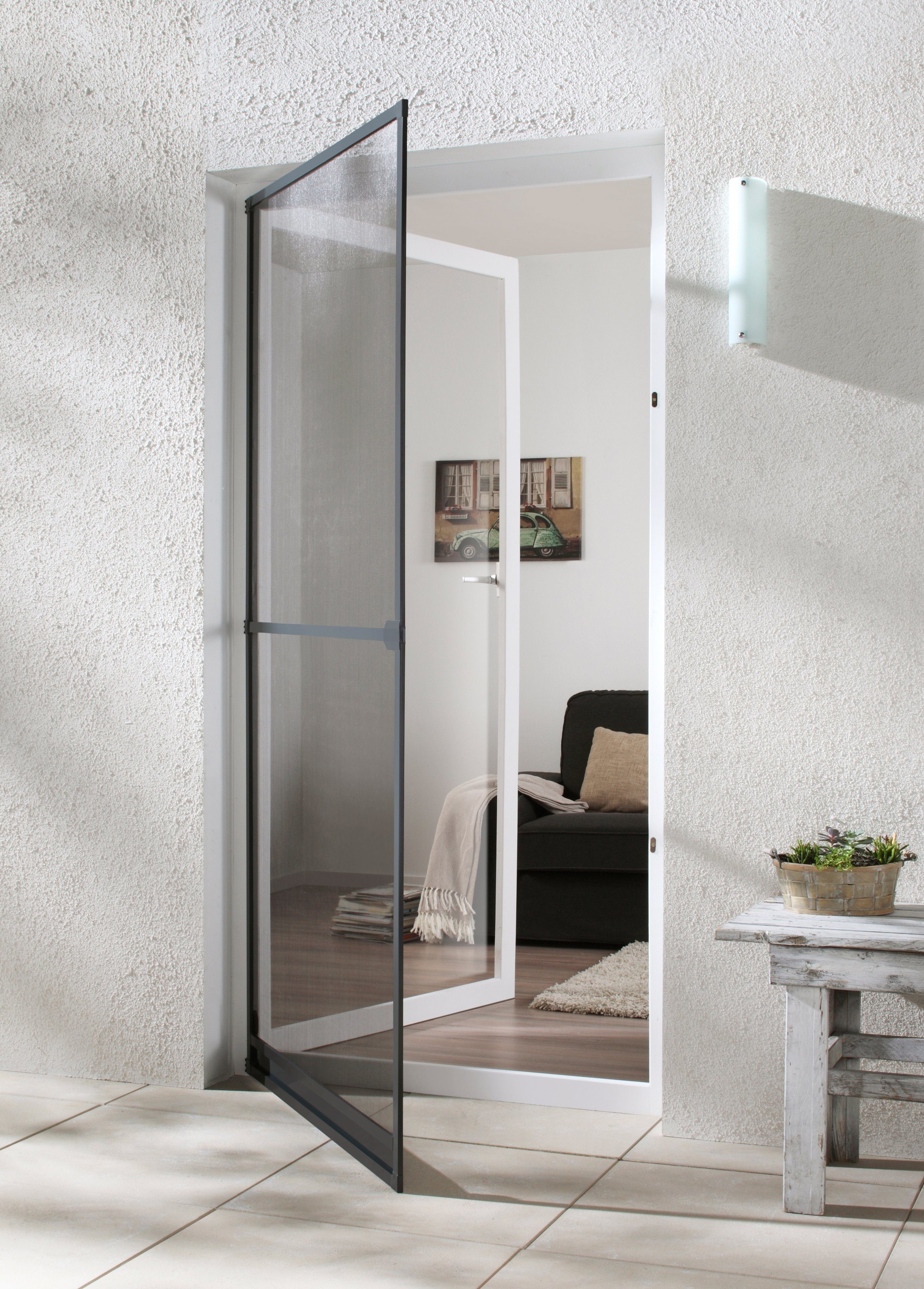hecht international Insektenschutz-Tür BASIC, anthrazit/anthrazit, BxH: 100x210 cm