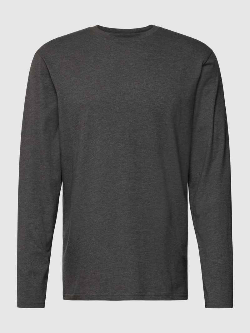 Longsleeve mit Rundhalsausschnitt in anthrazit