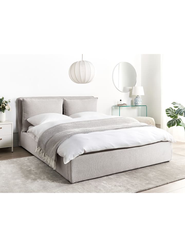 Beliani Doppelbett BAJONNA in Grau - (W) 184 x (H) 102 x (L) 235 cm günstig kaufen onesize