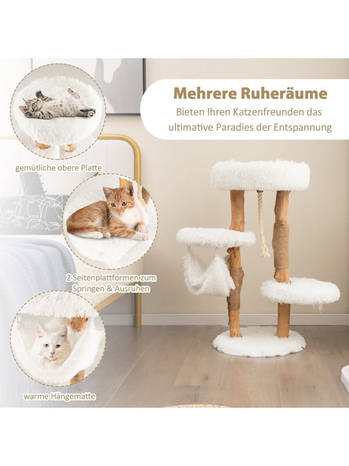 COSTWAY 87cm Kratzbaum in Weiß günstig kaufen onesize