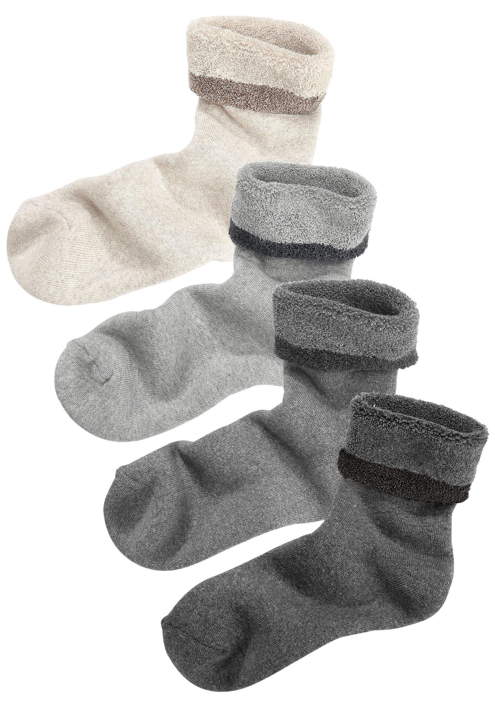 Lavana Kuschelsocken (Set, 4-Paar) mit Innenfrottee