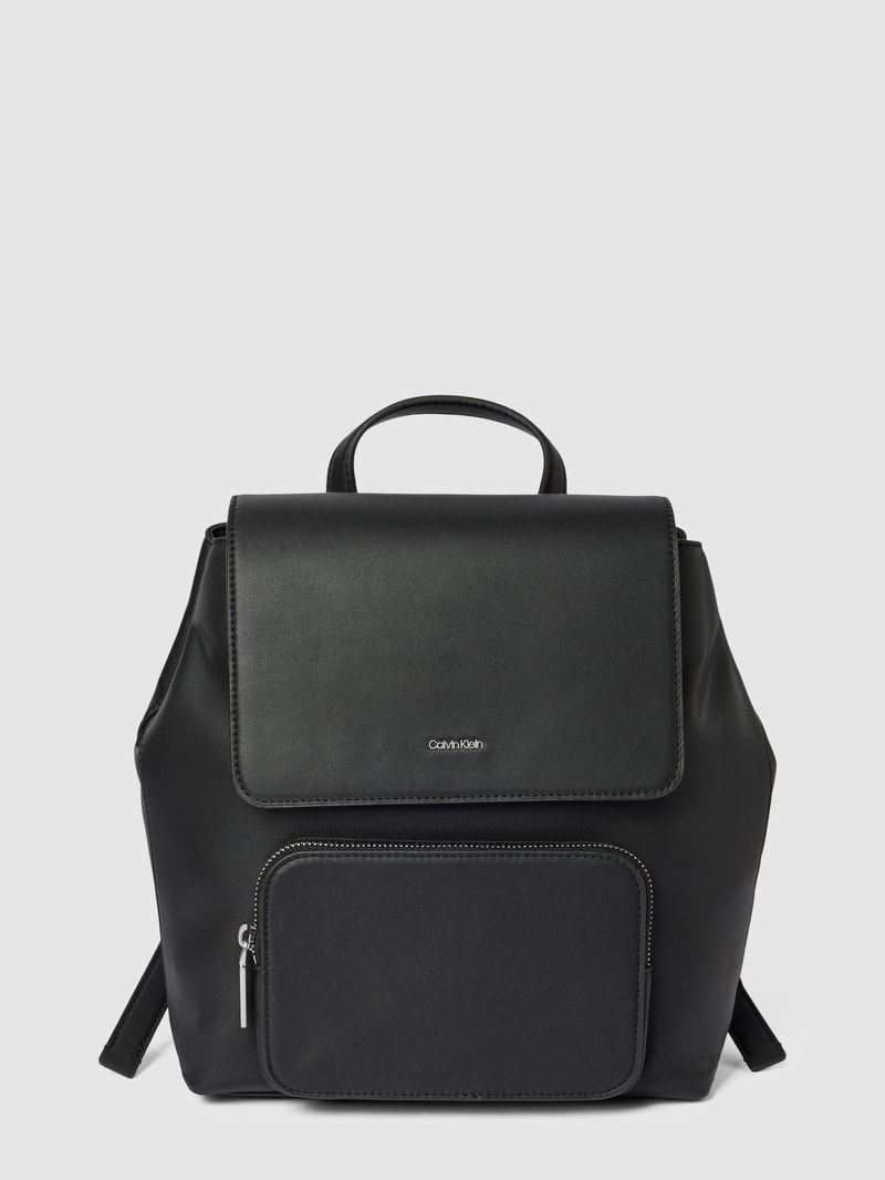 Rucksack mit Label-Detail in schwarz