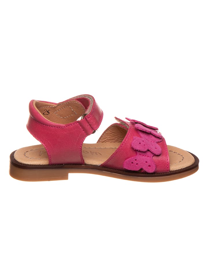POM POM Leder-Sandalen in Pink günstig kaufen