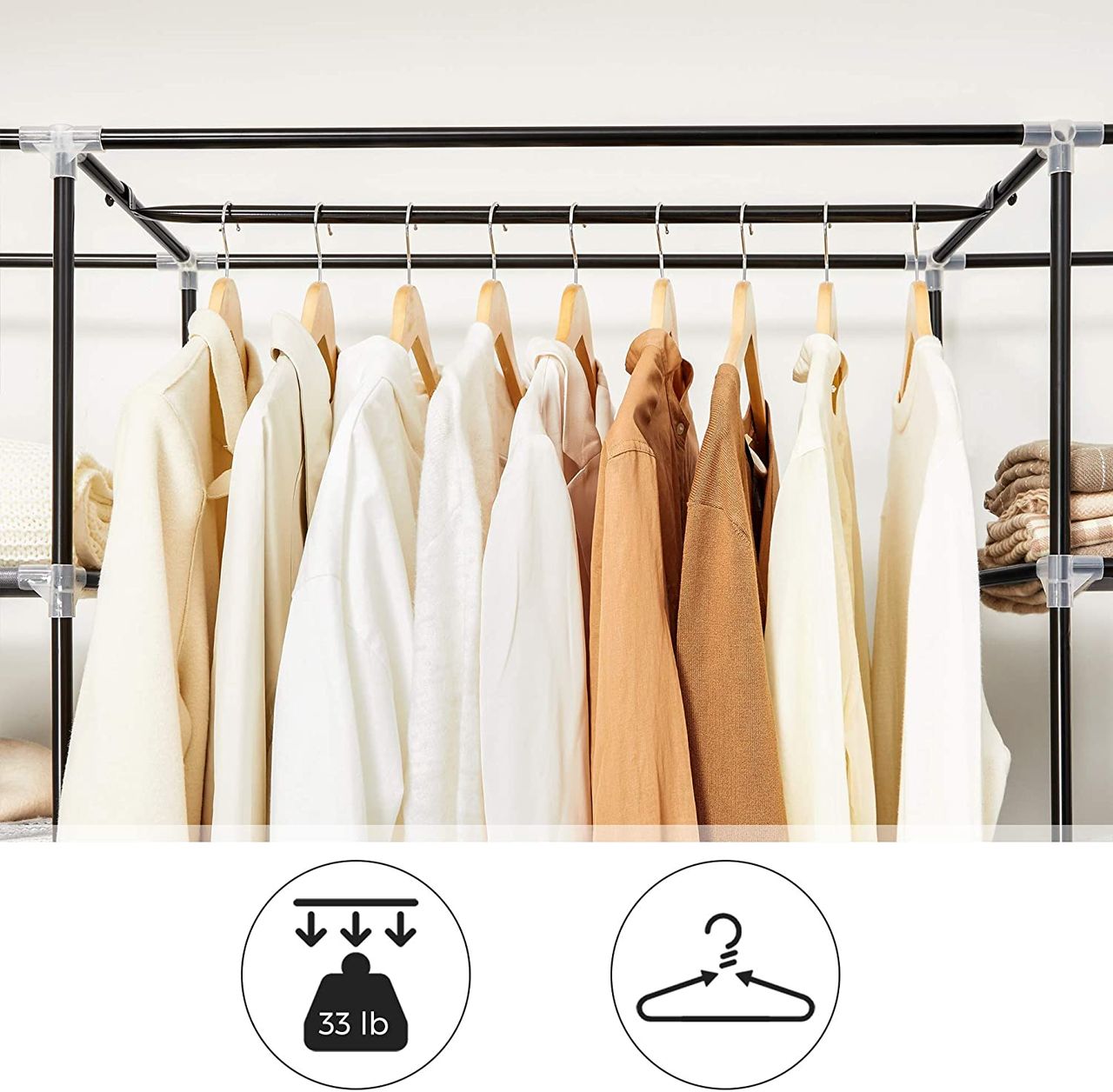 Songmics Kleiderschrank, 150 x 45 x 175 cm