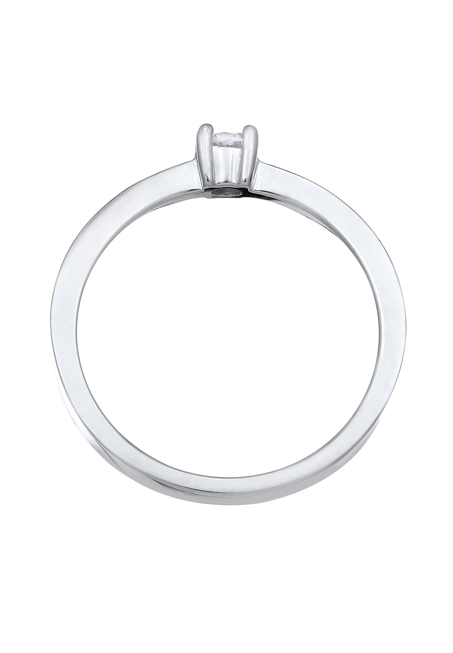 Anello di fidanzamento solitario da donna Elli DIAMONDS con diamanti creati in laboratorio (0,17 ct) in argento sterling 925