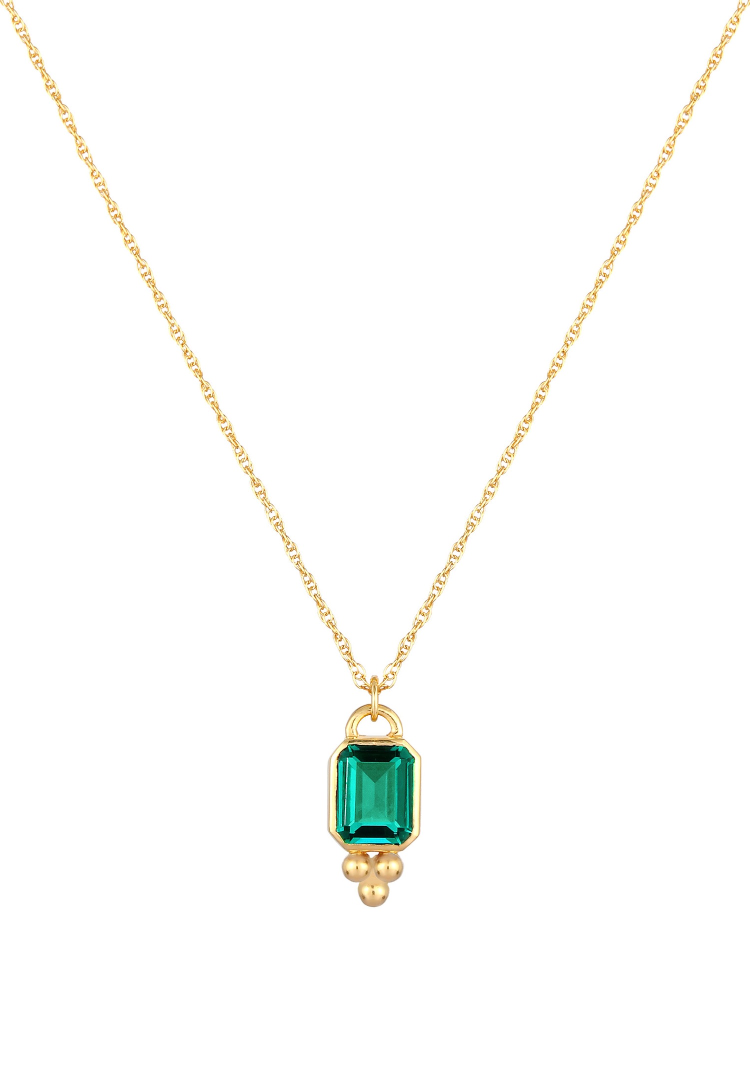 Ciondolo elegante da donna Elli PREMIUM con quarzo in argento sterling 925 placcato oro