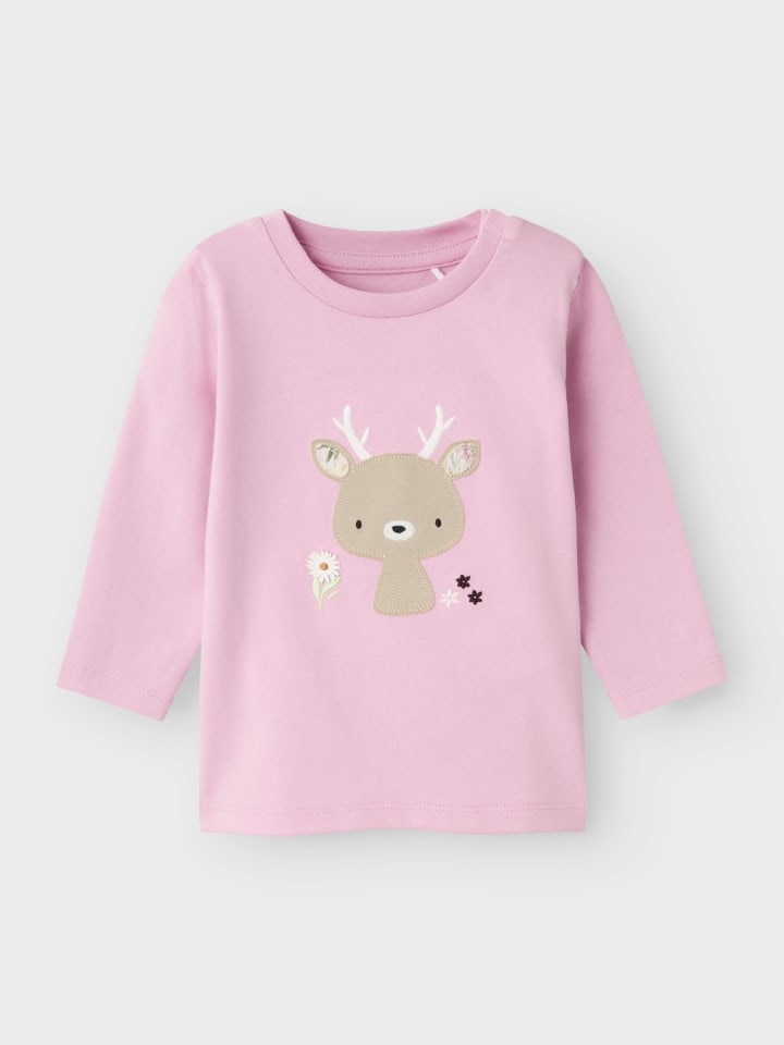 name it Mädchen Longsleeve bestickt in Rosa günstig kaufen