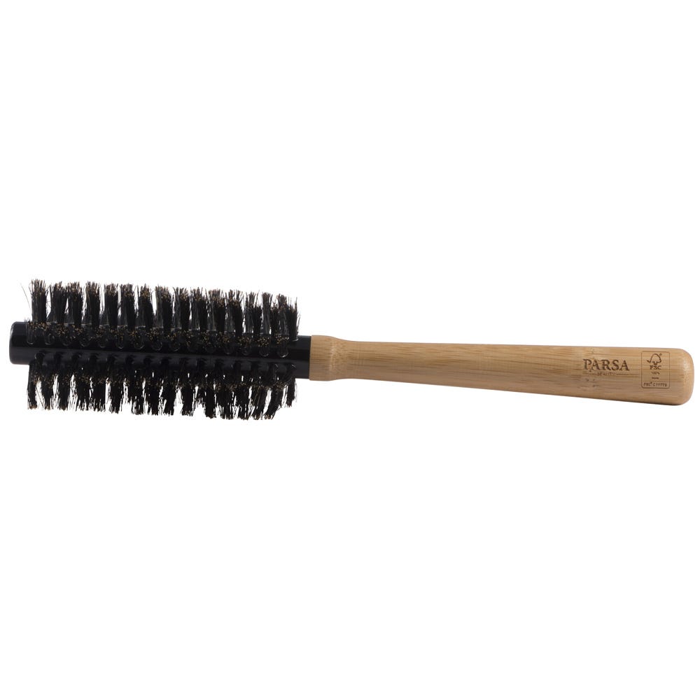 PARSA Beauty Profi FSC Holz Rundbürste mit Wildschweinborsten 15 mm