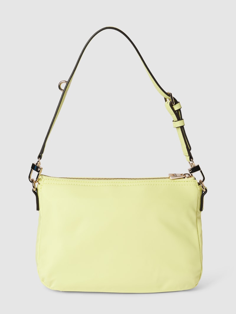 Handtasche mit Label-Details Modell 'GEMMA' in hellgelb