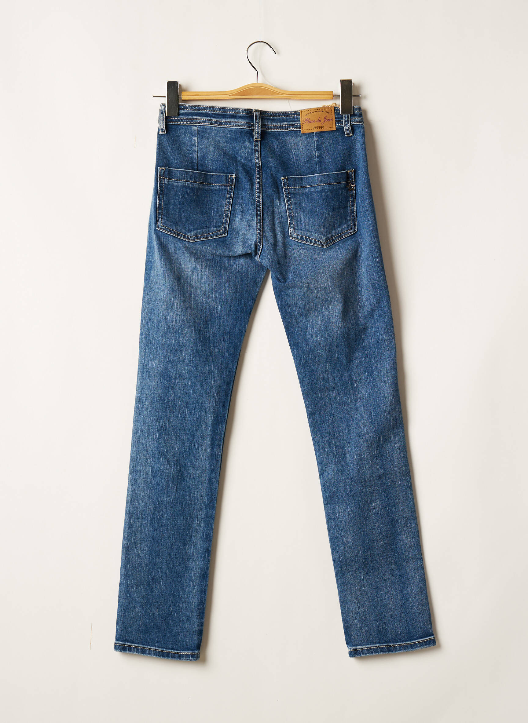 Place Du Jour Jeans Coupe Slim Femme couleur bleu