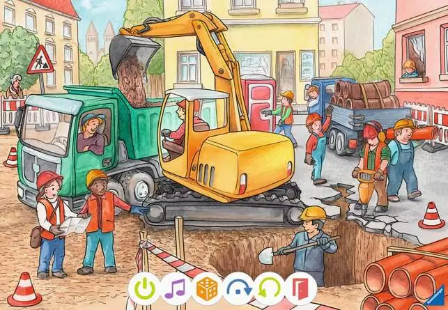 Kinderpuzzle ab 3 Jahren - tiptoi® Puzzle für kleine Entdecker: Baustelle - 12 Teile