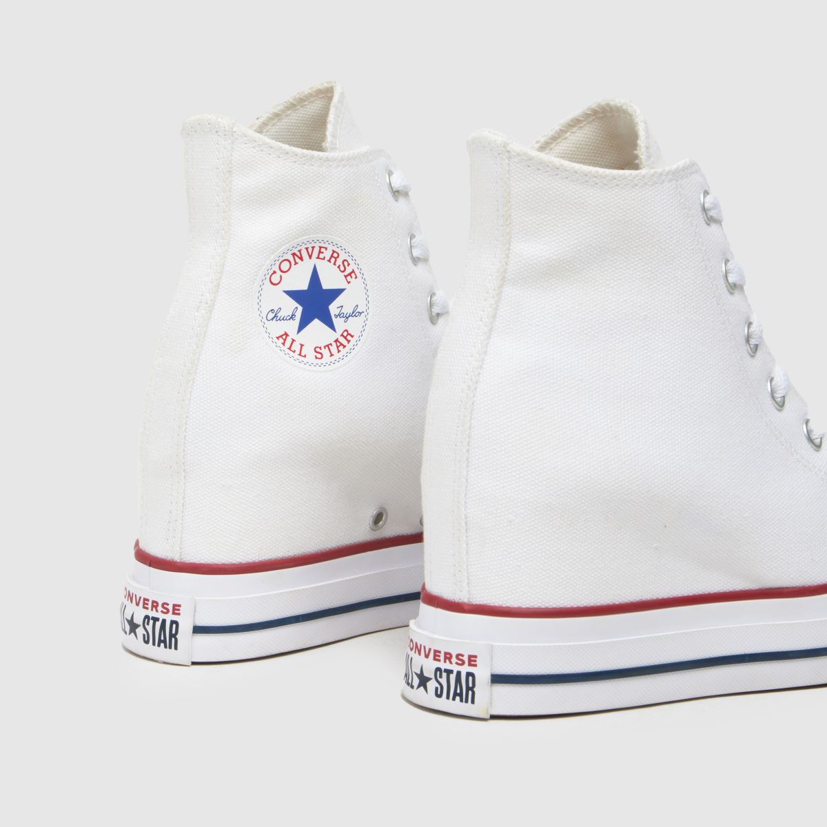 Converse All Star – Vita klassiska kilklackade sneakers