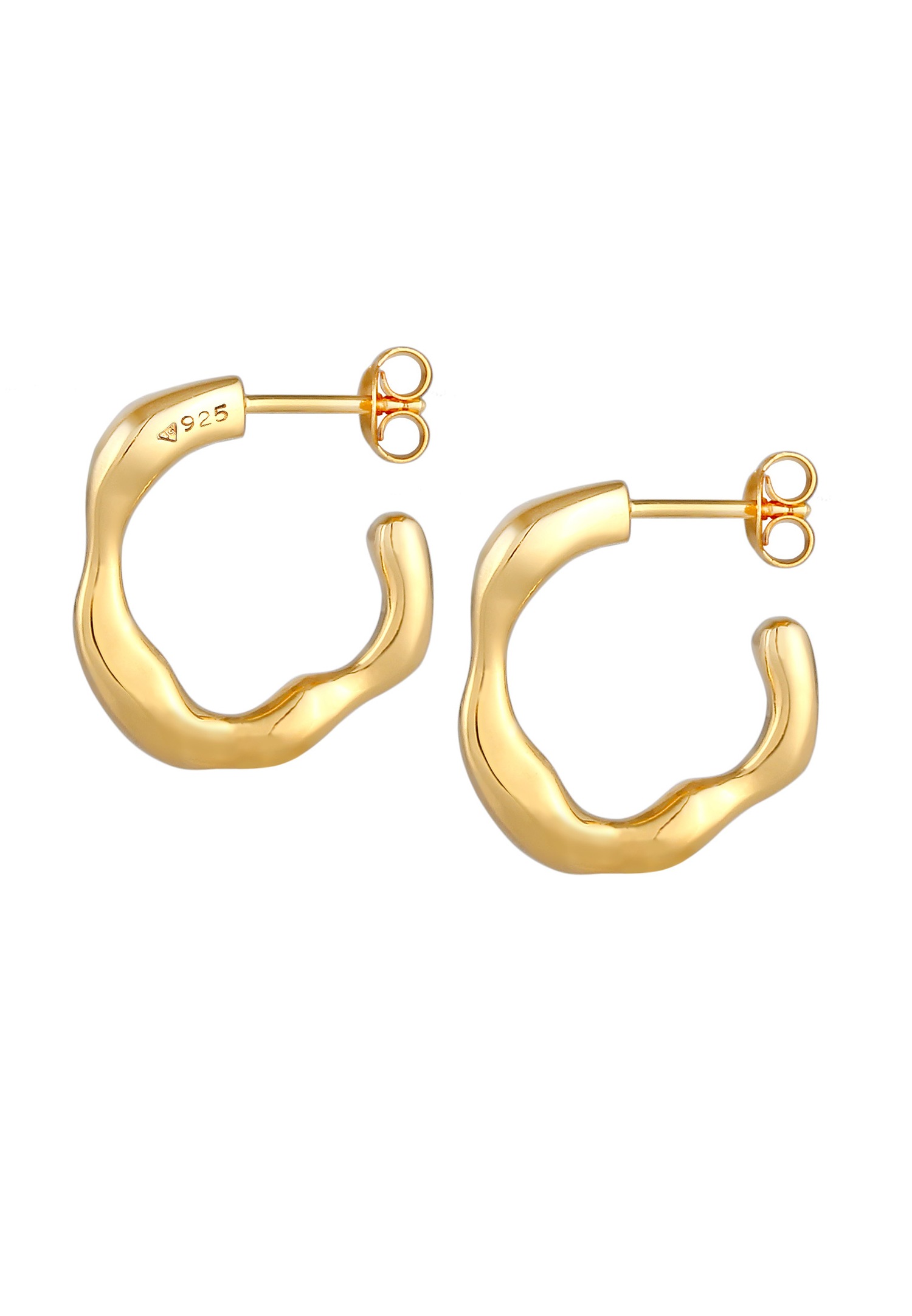 Orecchini a cerchio da donna Elli PREMIUM, testurizzati, eleganti e di grande effetto, in argento sterling 925.