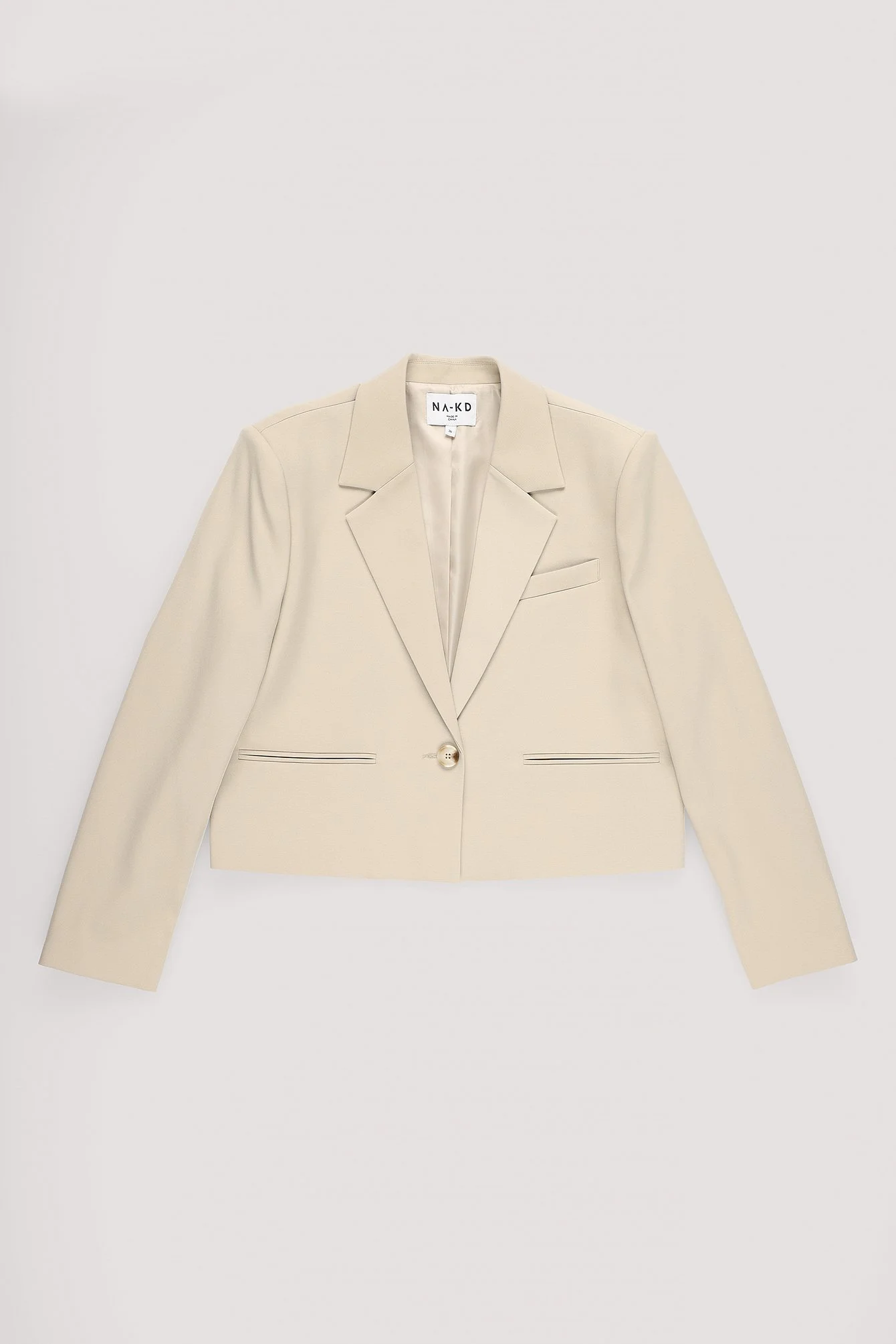 Kurzer kastenförmiger Blazer mit Schlitzdetails
