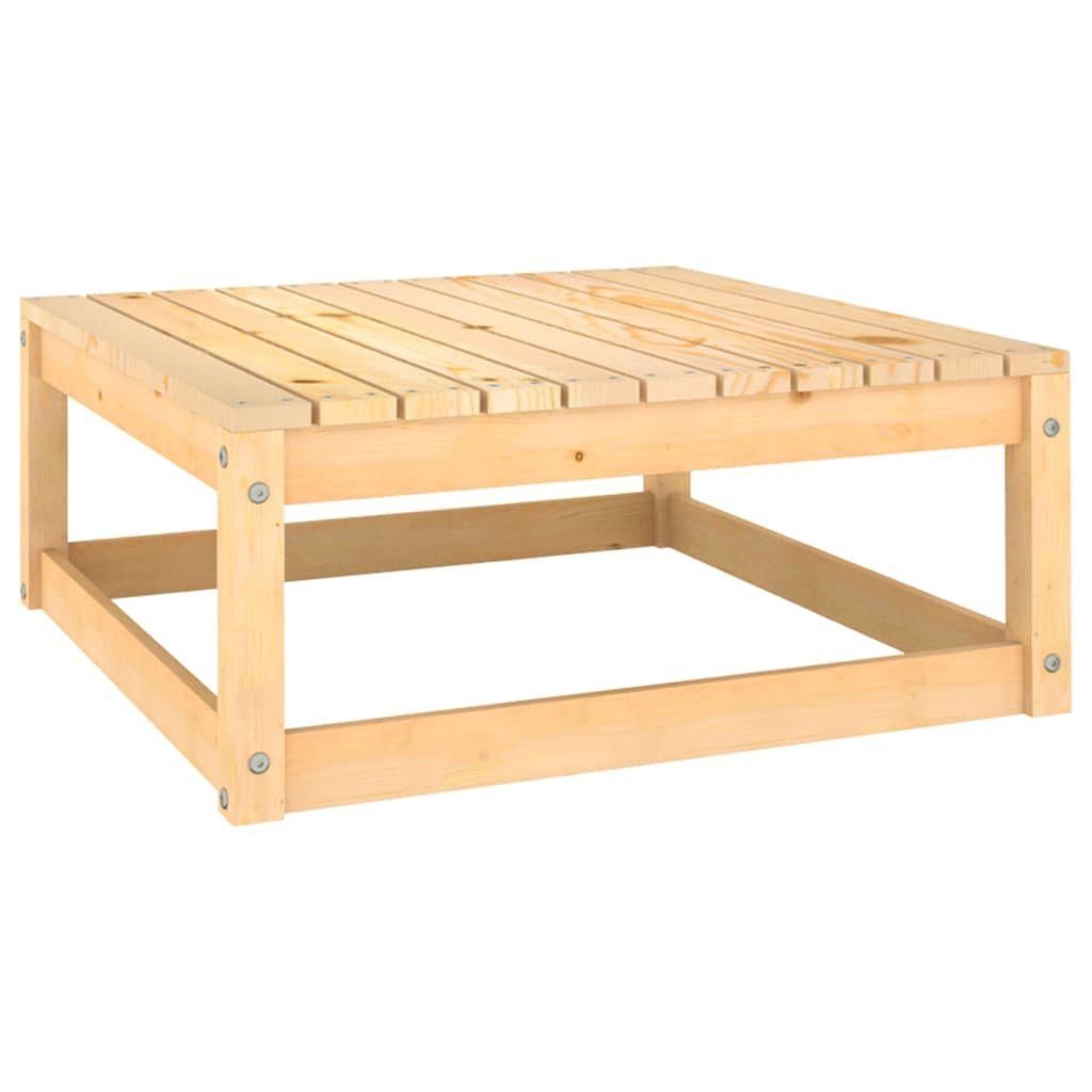vidaXL Loungesofa Garten-Fußhocker mit Kissen 2 Stk. Massivholz Kiefer, 1 Teile