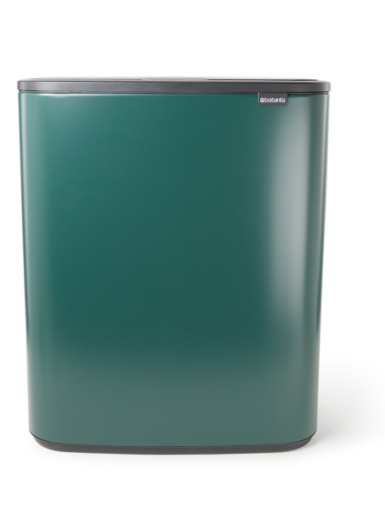 Kosz Brabantia Bo Touch Bin z pokrywą, 2 x 30 litrów, pojemnik na odpady z podwójnym podziałem